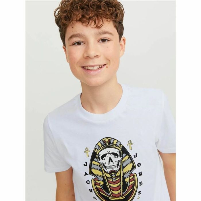 Camiseta de Manga Corta Infantil Jack & Jones Jorheavens Blanco 1