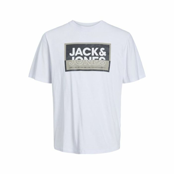 Camiseta de Manga Corta Infantil Jack & Jones logan Blanco 0 Camiseta de Manga Corta Infantil Jack & Jones logan Blanco 0