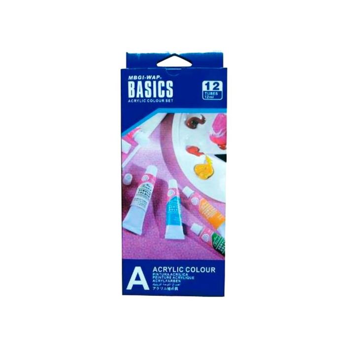 Pintura Acrilica Artist Caja Carton De 12 Colores Surtidos Tubo De 12 mL 3