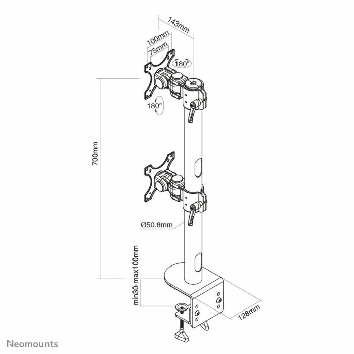 Soporte de Mesa para Pantalla Neomounts FPMA-D960DVBLACKPLUS 1