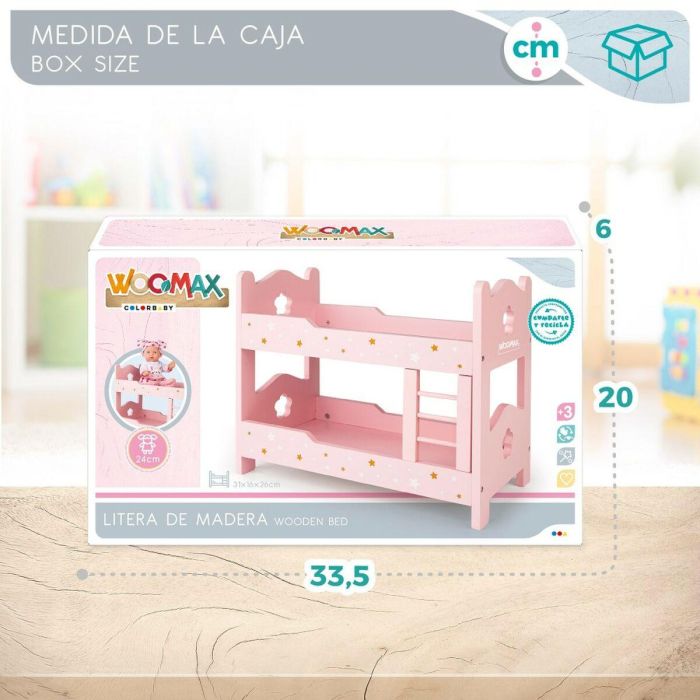 Litera Woomax Rosa 4 Unidades 31 x 26 x 16 cm 5 Litera Woomax Rosa 4 Unidades 31 x 26 x 16 cm 5