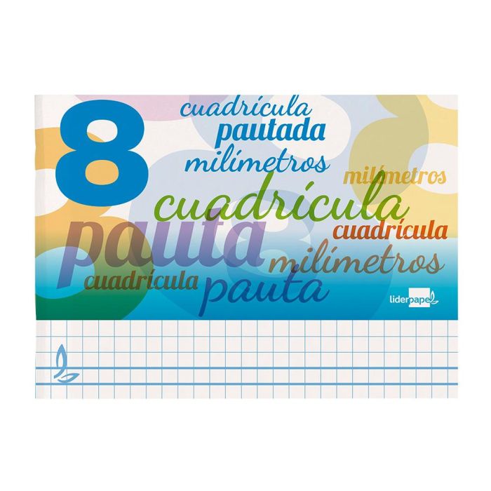 Libreta Liderpapel Pautaguia Tapa Cartoncillo 32 Hojas Din A5 Cuadriculado Pautado 8 mm Apaisada 70 gr 1