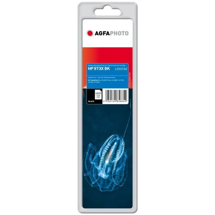 AgfaPhoto HP 973X Tóner Láser Compatible Negro, Cartucho de Alto Rendimiento para 10000 Páginas, Calidad Premium Garantizada