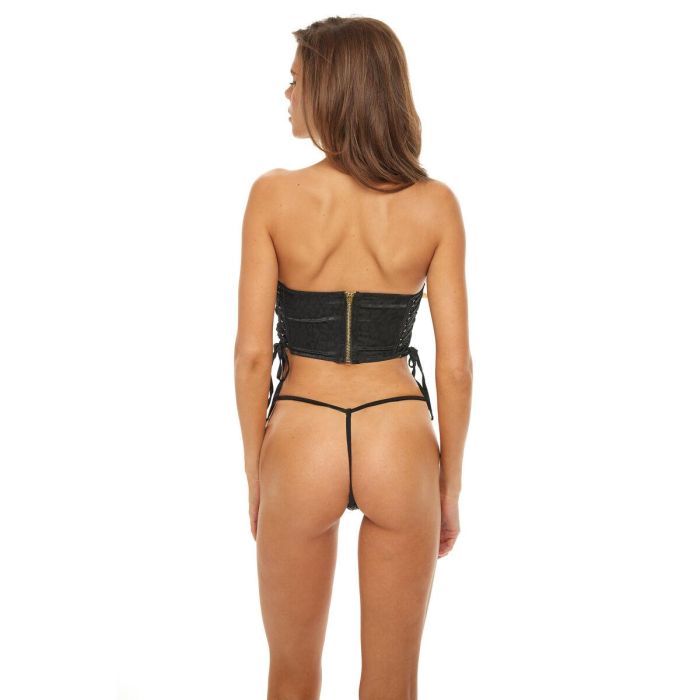 Conjunto de Lencería Bombshell Boudoir Negro (L) 1 Conjunto de Lencería Bombshell Boudoir Negro (L) 1