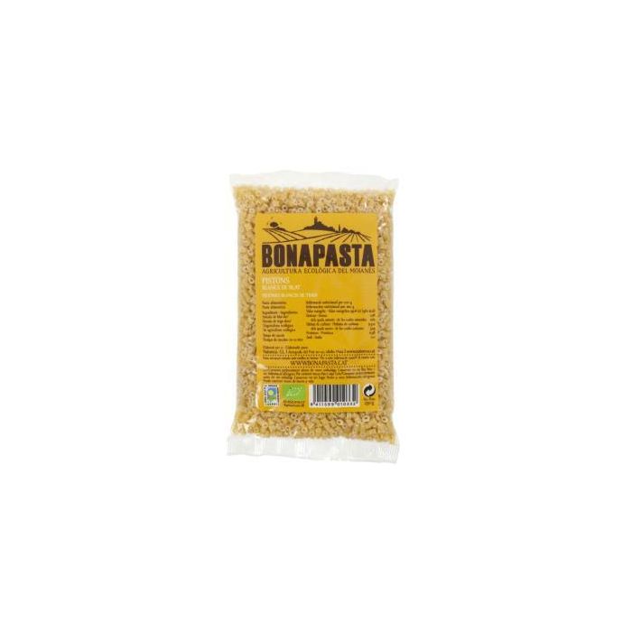 BONAPASTA Pasta Pistones de Trigo Duro Blancos Ecológicos 250g - Cocción 10-12 min