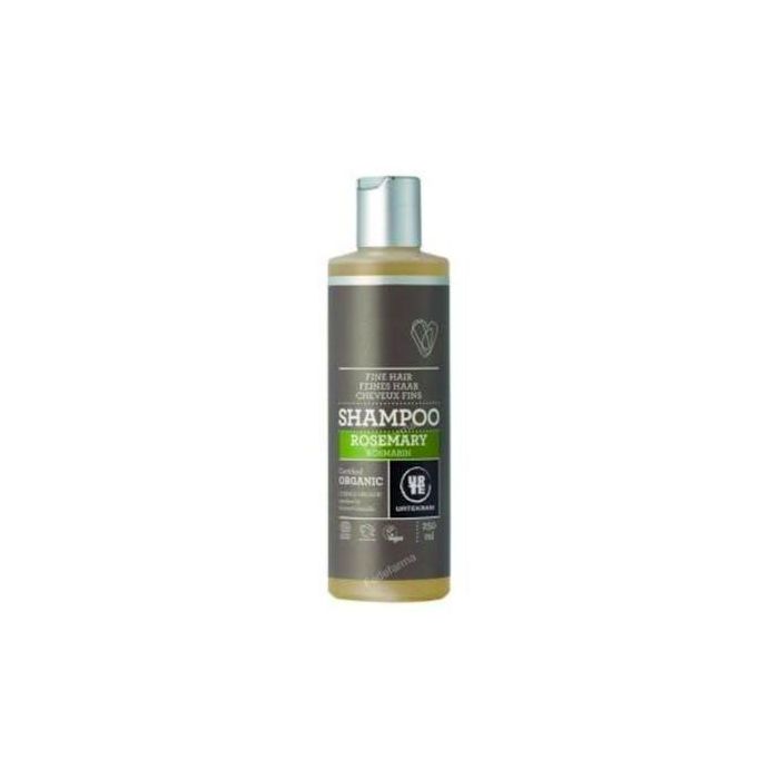 URTEKRAM Champú Romero Cabello Fino 250ml Eco Vegan, Certificado COSMOS ORGANIC, Sin sulfatos, estimula crecimiento