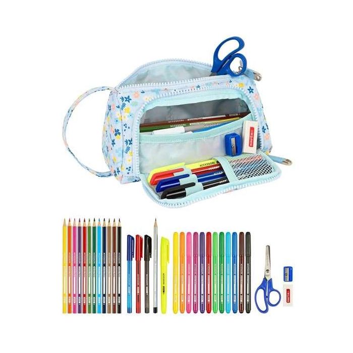 Estuche Escolar con Accesorios Moos Lovely Azul (32 Piezas) 3 Estuche Escolar con Accesorios Moos Lovely Azul (32 Piezas) 3