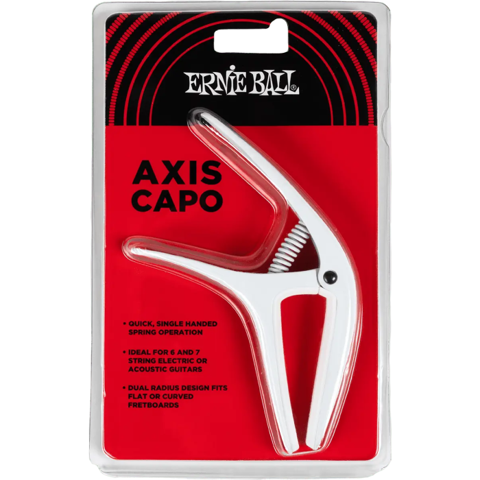 Ernieball Cejilla Axis Dual Radius para Guitarra Acústica y Eléctrica - Blanco 2