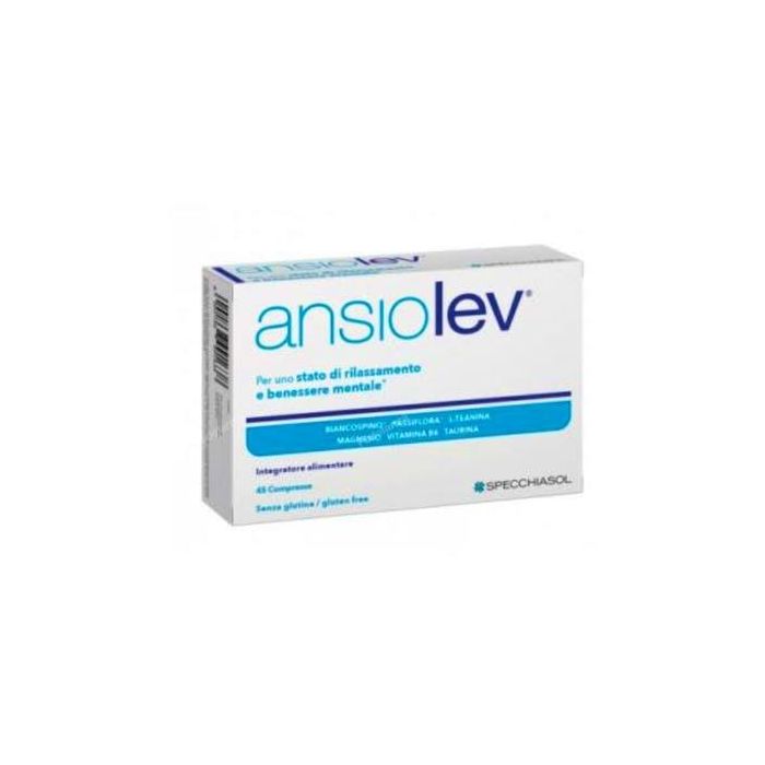 SPECCHIASOL Ansiolev 45 Comprimidos con Pasiflora, Tilo, Magnesio y Vitamina B6 para Relajación y Sistema Nervioso