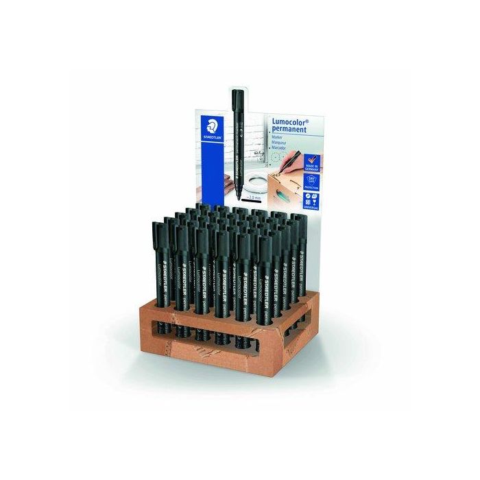 Marcador Permanente Staedtler 352 Lumocolor Conico Expositor De 30