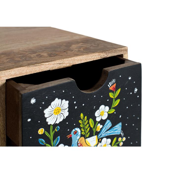 GINER Y COLOMER Cómoda de Madera de Mango Estilo Étnico 120 cm Multicolor 5