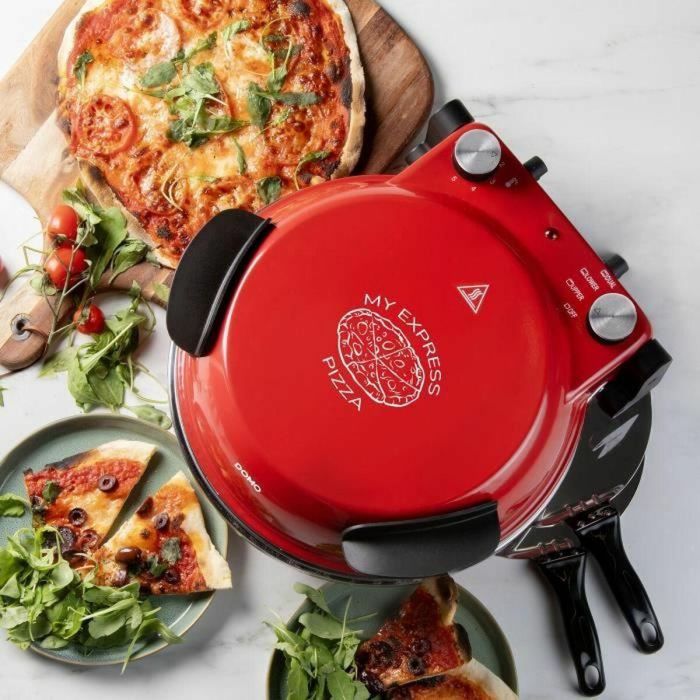 Domo DO9284PZ Horno de pizza Eléctrico 1200W con Piedra cerámica Rojo 1