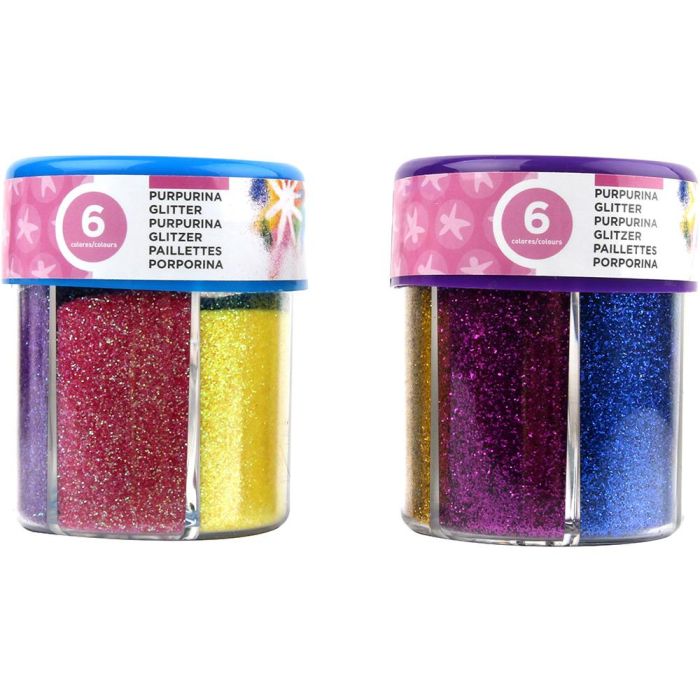 Purpurina Liderpapel Fantasia Colores Metalicos 6 Colores Surtidos Bote De 120 gr 6 unidades 4