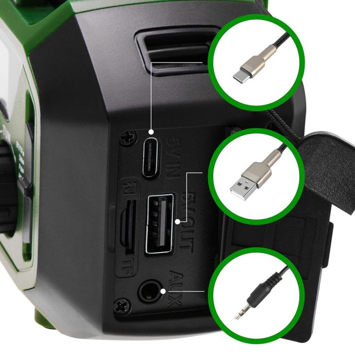 Radio emergencia multifunción solar/dinamo/usb 4000 mah cr1919, verde, 181 x 72 x 82 mm 14 Radio emergencia multifunción solar/dinamo/usb 4000 mah cr1919, verde, 181 x 72 x 82 mm 14