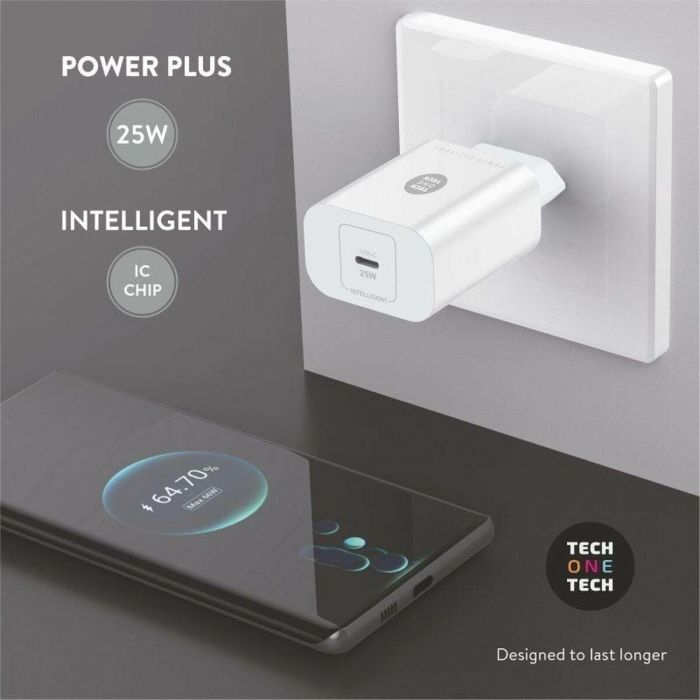Cargador de Pared Tech One Tech TEC2264 25 W 2 Cargador de Pared Tech One Tech TEC2264 25 W 2