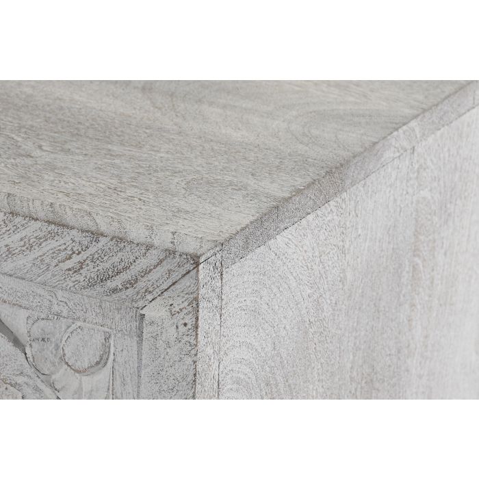 DKD Home Decor Mueble TV Blanco Mango y Metal 130 x 40 x 55 cm 5