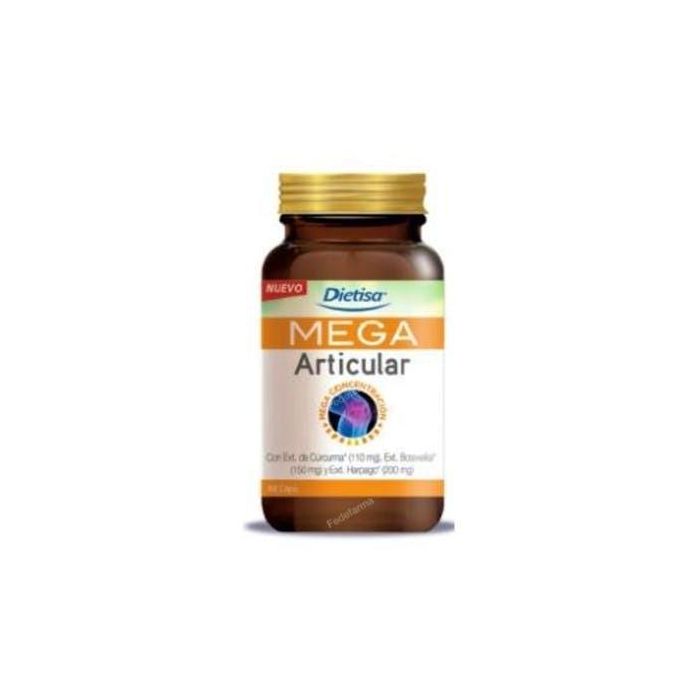 DIETISA (DIELISA) Mega Articular con Cúrcuma, Boswellia, Harpagofito, Calcio, Vitamina K2 y D para Huesos y Articulaciones 60 Cápsulas