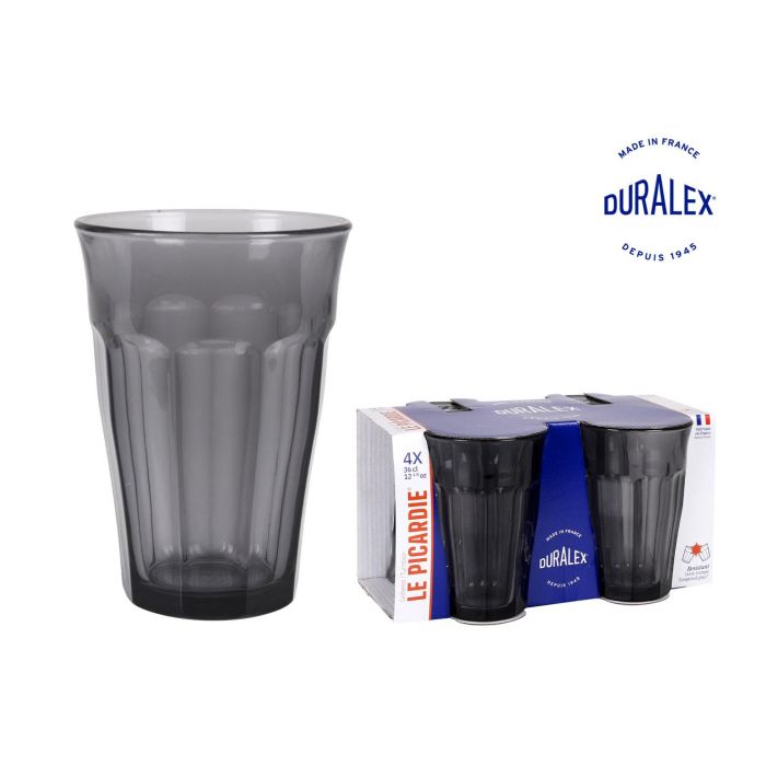 Set de 4 Vasos Gris Picardie 360 cc - Duralex (8 Cajas) Set de 4 Vasos Gris Picardie 360 cc - Duralex (8 Cajas)
