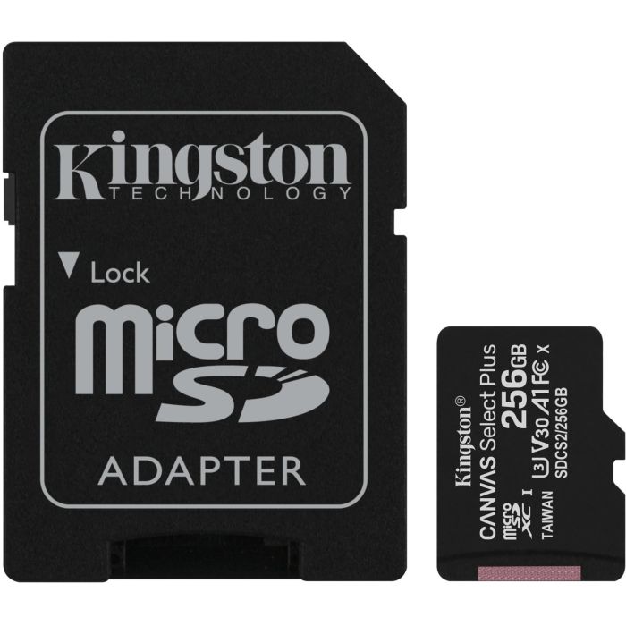 KINGSTON MicroSD XC 256GB / Class 10 / Adaptador SD 0 KINGSTON MicroSD XC 256GB / Class 10 / Adaptador SD 0