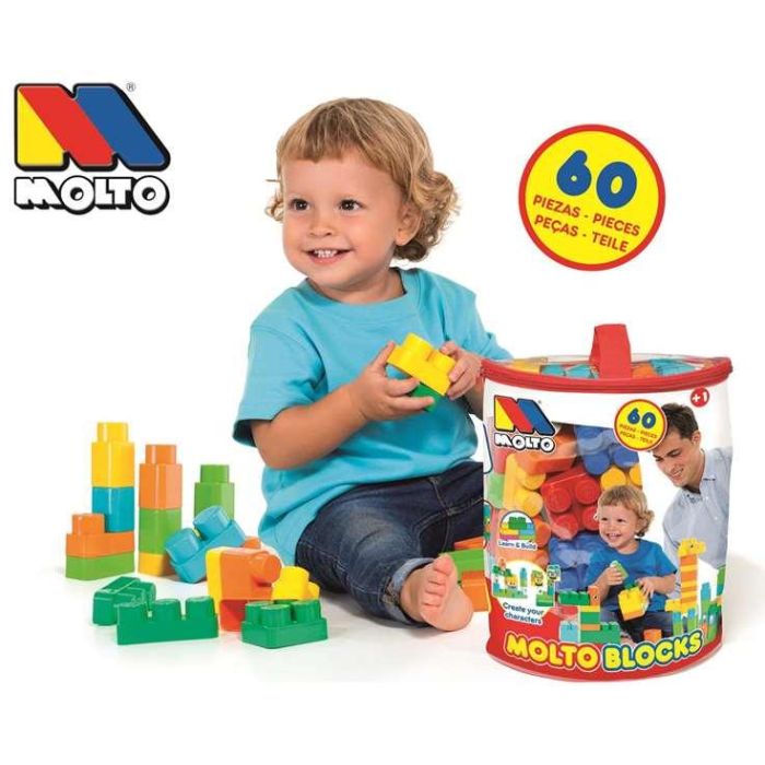 Bote con Bloques de Construcción Moltó Blocks (60 pcs) 2