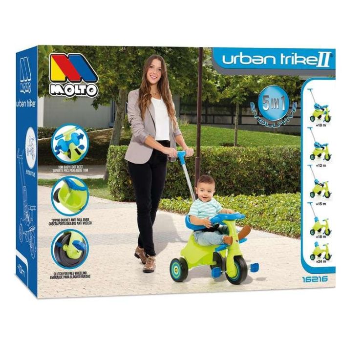 Triciclo urban trike city verde 5 en 1 (89 cm) 8