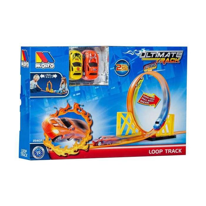 Pista ultimate track con looping 150 cm ¡haz las acrobacias más increíbles! incluye 1 coches