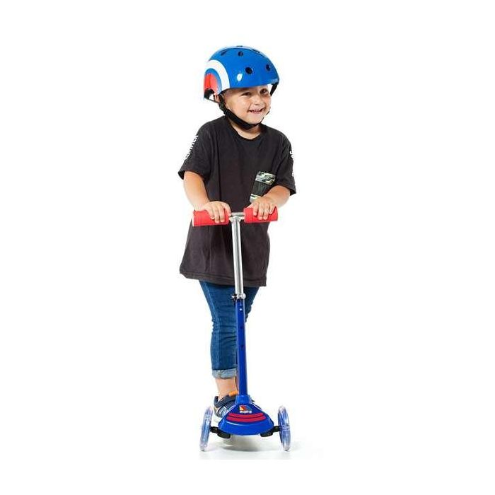 Patinete Maxi Scooter azul 3 ruedas con luces 56 cm 2