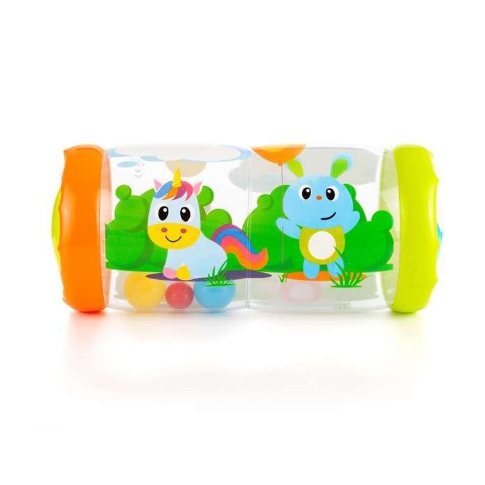 Activity roller. tubo de plastico hinchable y transparente. el bebe podrá gatear y pasar las bolitas de un lado a otro.