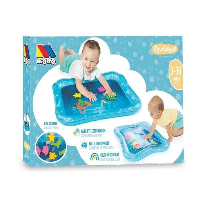 Tapiz actividades agua. incluye 6 figuras marinas. 80x28x82 cm