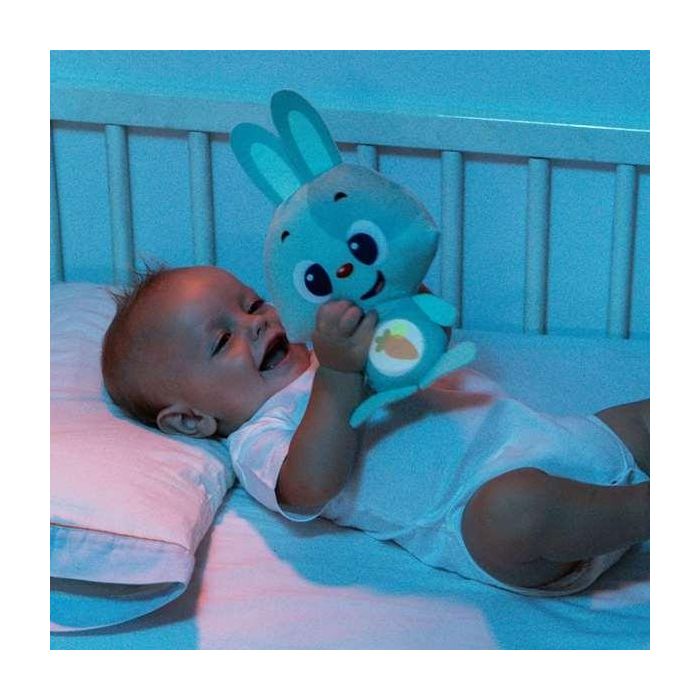 Peluche con Sonido Moltó Gusy luz Baby Bunny Turquesa 7,5 cm 1