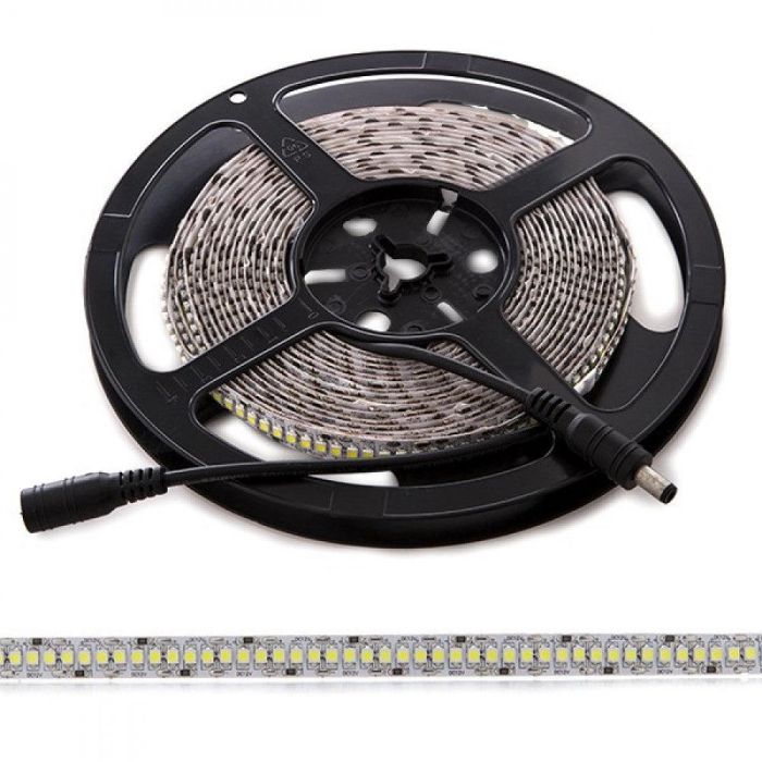 Tira de 240 LEDs 72W 4.000Lm CRI85 6000ºK SMD3528 12VDC IP25 x5M 40.000H [CA-240-3528-12V-IP25-CW 1