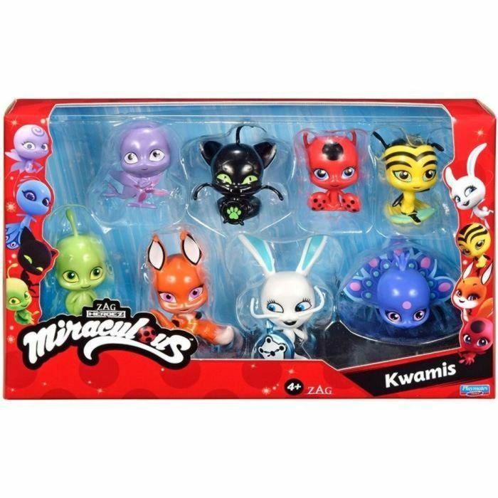 Bandai - Miraculous - Pack de 8 kwamis - Colección de minifiguras - P50532