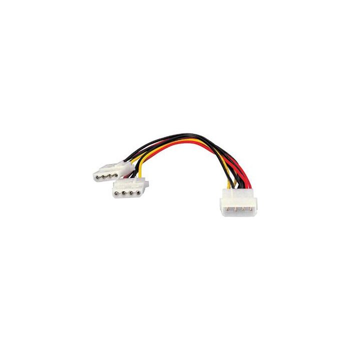 Equip Cable Duplicador Alimentación Interno Molex 4-Pin Y Macho/Hembra 1 a 2 para HDD/Discos Ópticos, 0.2m