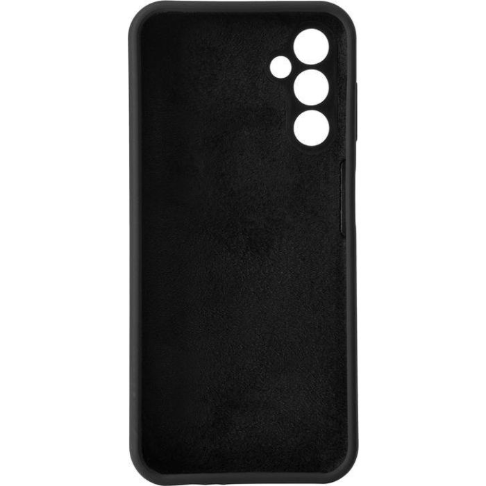 eSTUFF Funda de silicona para Samsung Galaxy A14 4G, protectora, tacto sedoso, con forro de microfibra, Negra