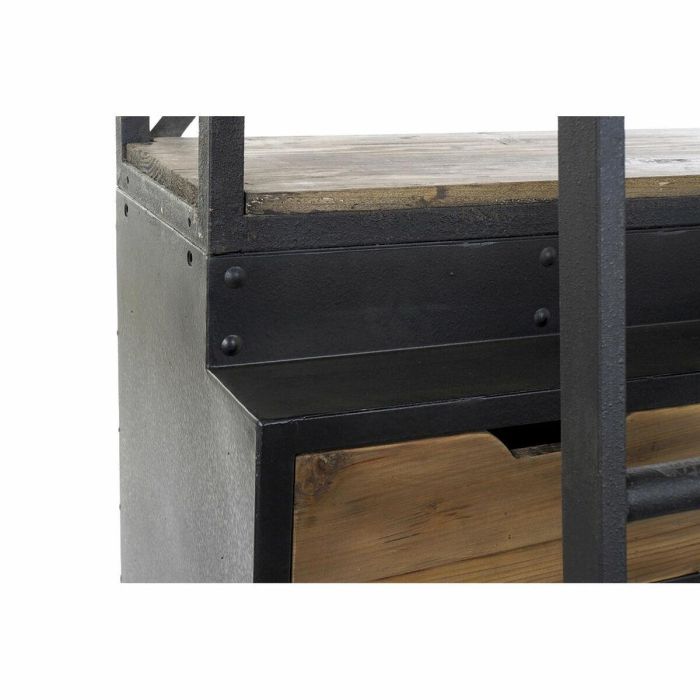 DKD Home Decor Librería Loft Pino y Metal Marrón Negro con Escalera, 4 Cajones y 5 Estanterías, Desmontable 243x160x45 cm 4 DKD Home Decor Librería Loft Pino y Metal Marrón Negro con Escalera, 4 Cajones y 5 Estanterías, Desmontable 243x160x45 cm 4