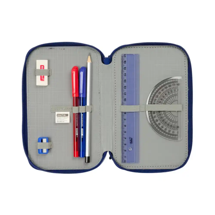 Plumier Triple F.C. Barcelona Azul marino 12,5 x 19,5 x 5,5 cm 37 Piezas 3