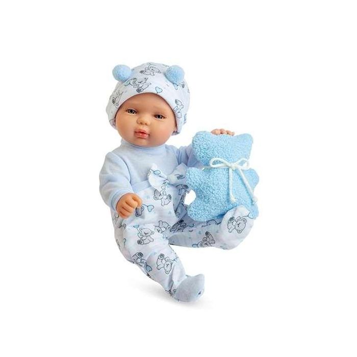 Berjuan Muñeca Baby Smile de 30 cm con Pijama Azul - Juguete Infantil para Niñas desde 3 Años, No Necesita Pilas ni Emite Sonidos Berjuan Muñeca Baby Smile de 30 cm con Pijama Azul - Juguete Infantil para Niñas desde 3 Años, No Necesita Pilas ni Emite Sonidos