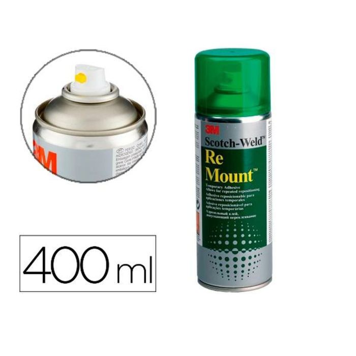 Pegamento 3M Spray Remount Adhesivo Reposicionable Indefinidamente Bote De 400 mL