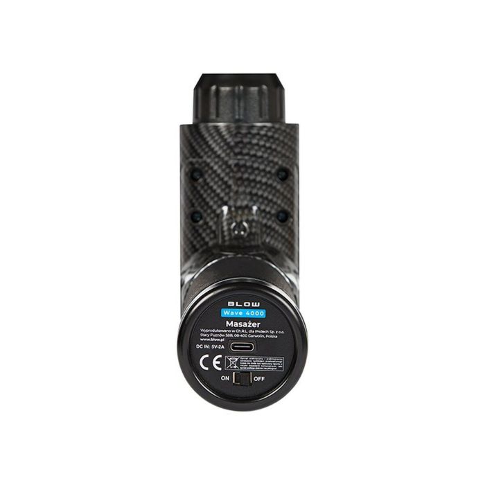 Masajeador de Mano Eléctrico Blow Wave 4000 Negro Gris 2200 mAh 5 Masajeador de Mano Eléctrico Blow Wave 4000 Negro Gris 2200 mAh 5