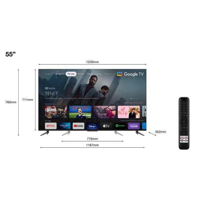 Smart TV TCL 55C649 55" 4K Ultra HD QLED Direct-LED AMD FreeSync 3