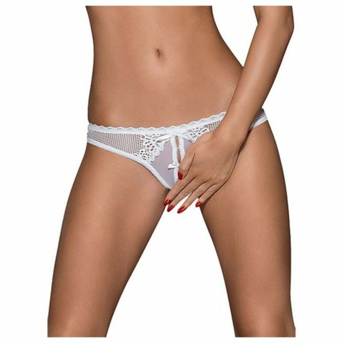 Bragas Blancas con Encaje Alabastra Obsessive OBS-8208991-S/M-OLD S/M Blanco