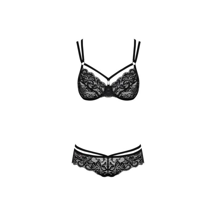 Conjunto de Lencería Obsessive 860 Negro S/M 1