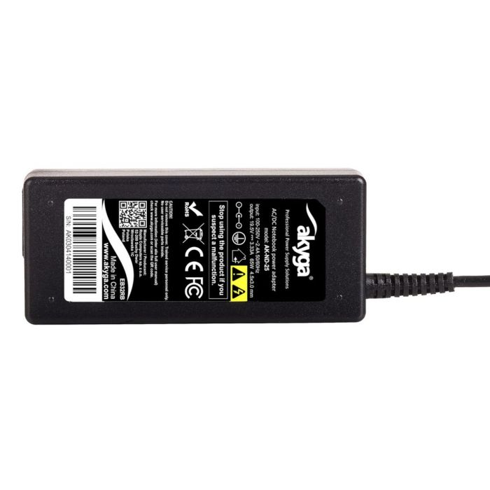 Cargador para Portátil Akyga AK-ND-25 65 W 1 Cargador para Portátil Akyga AK-ND-25 65 W 1