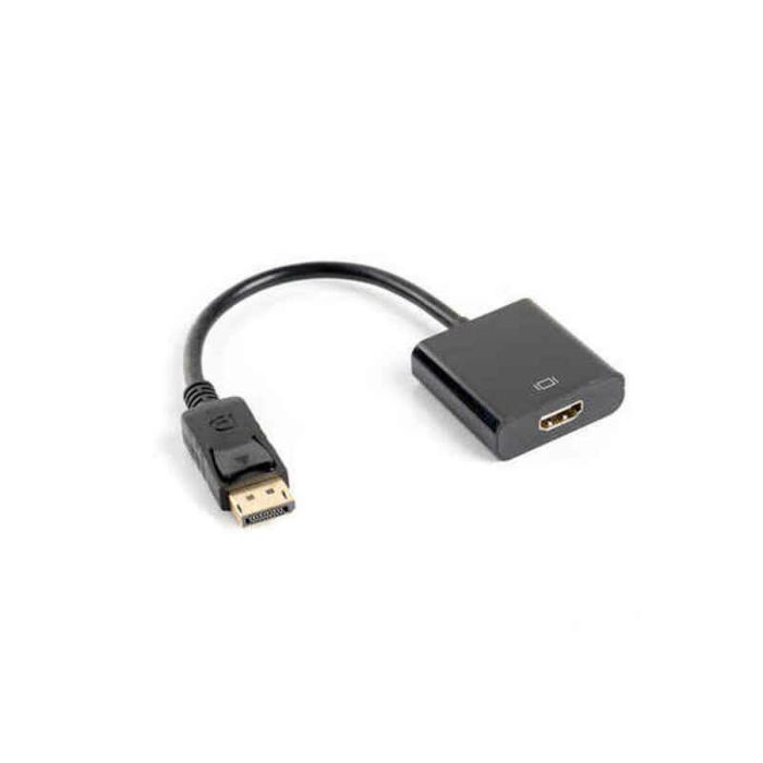 Adaptador DisplayPort a HDMI Lanberg AD-0009-BK Negro 10 cm