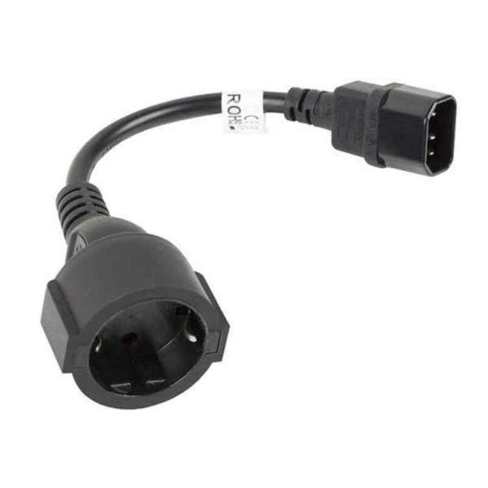 Cable de Alimentación Lanberg C14/SCHUKO CEE7 Negro