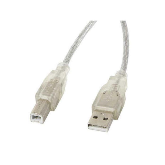 Cable USB A a USB B Lanberg CA-USBA-12CC-0030-TR Impresora Transparente 3 m (3 m)