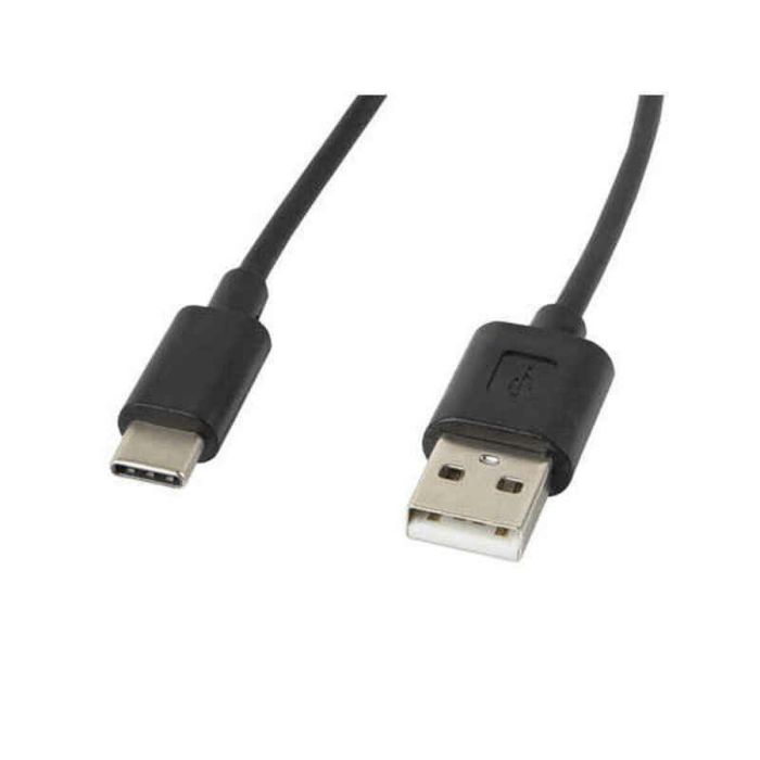 Cable USB A 2.0 a USB C Lanberg Negro 1