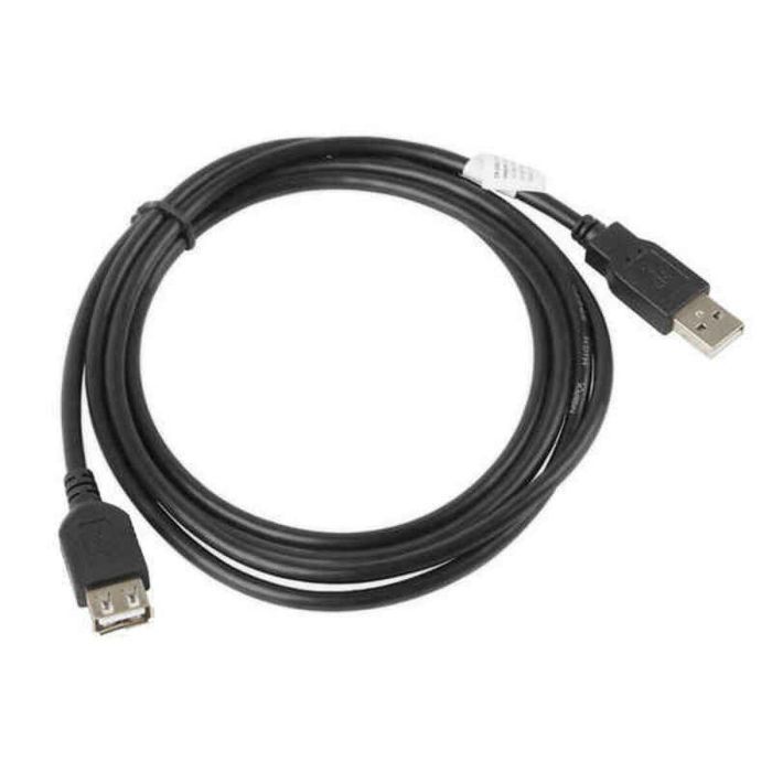 Cable Alargador USB Lanberg Macho/Hembra 480 Mb/s Negro