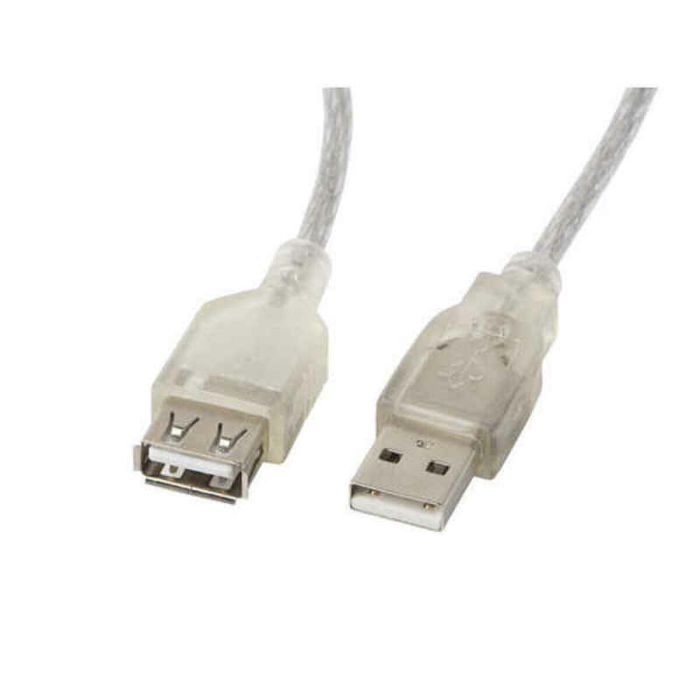 Cable USB 2.0 Lanberg CA-USBE-12CC-0018-TR Blanco Transparente Claro 1,8 m