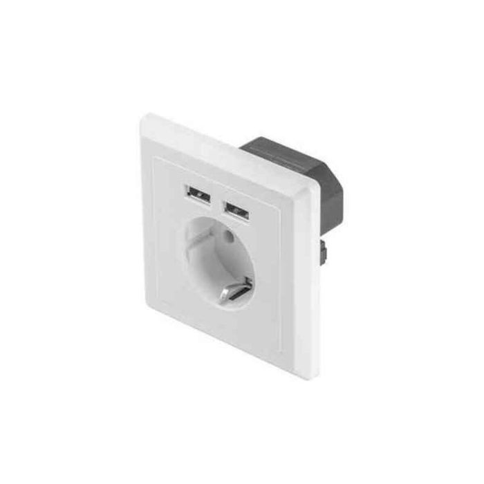 Enchufe de Alimentación Lanberg AC-WS01-USB2-F 3